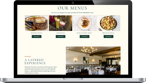 Old Inn Restaurant Website Example